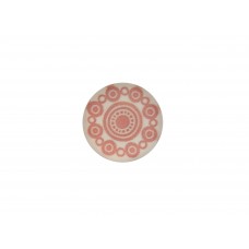 Cabochon Trachtenknopf, weiß-rosa, 12mm